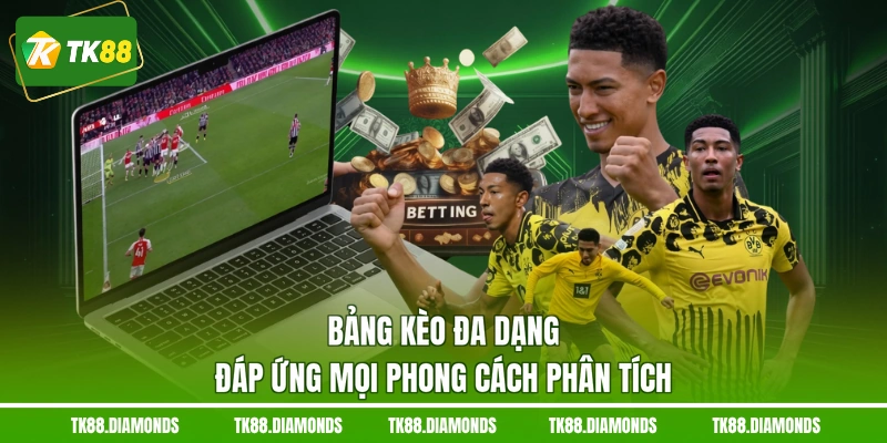 Bảng kèo đa dạng đáp ứng mọi phong cách phân tích