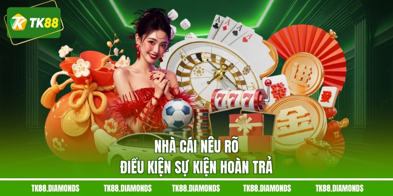 Nhà cái nêu rõ điều kiện sự kiện hoàn trả